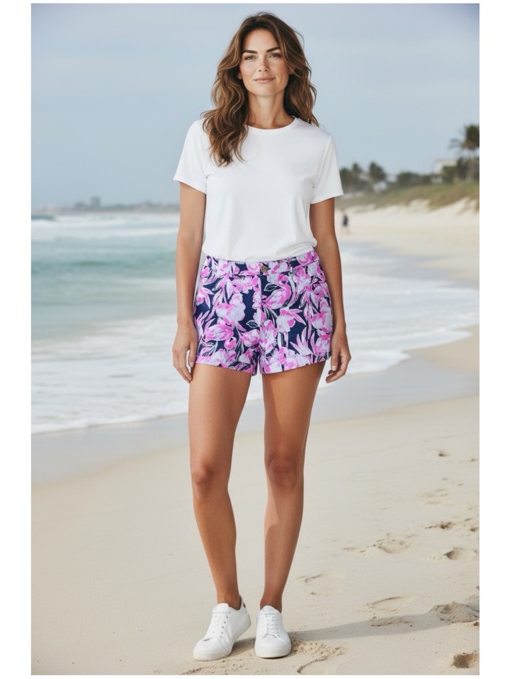 Lilly Pulitzer Sz 6 Lilly Pulitzer Callahan Knit Shorts Inky Navy Flamingle